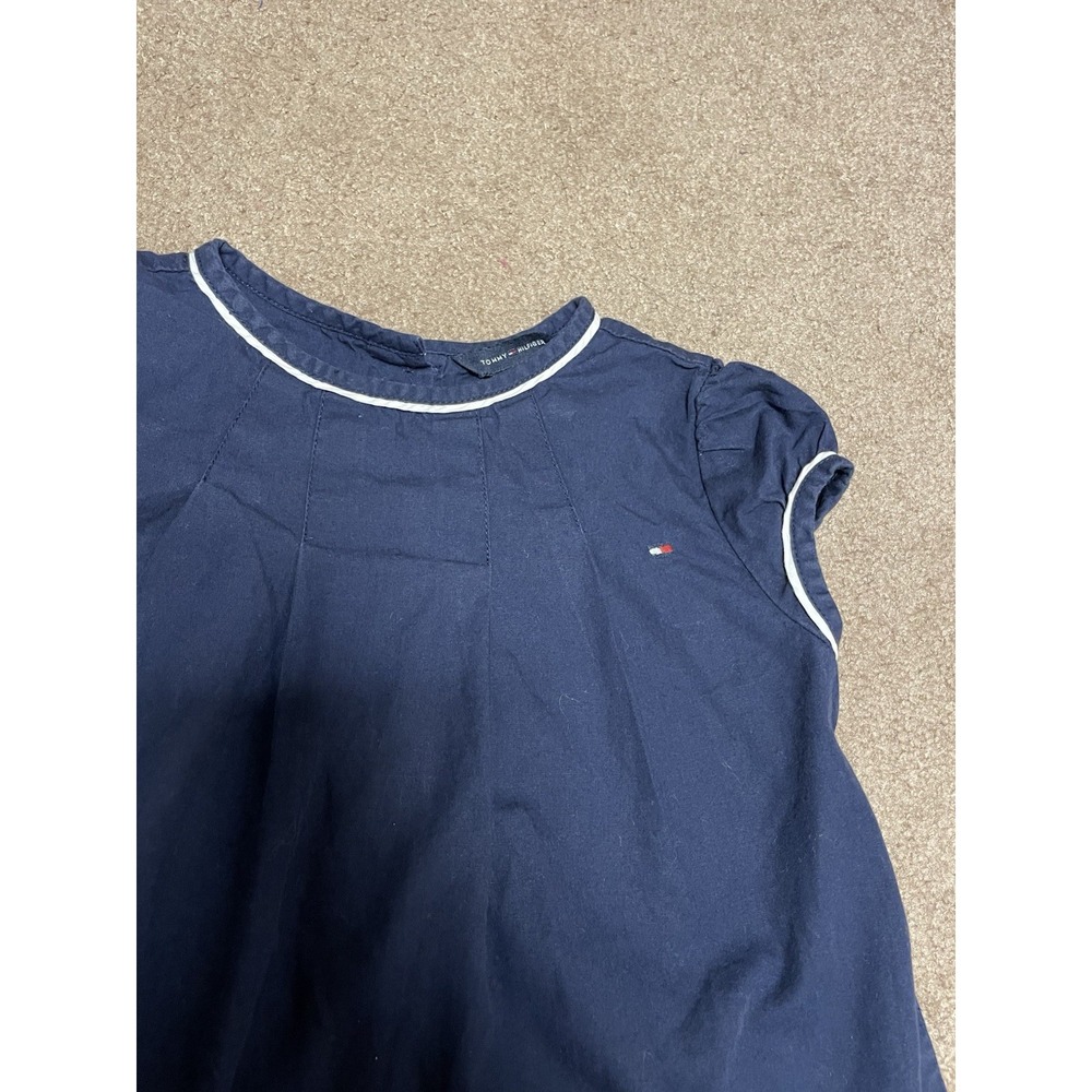 Tommy Hilfiger Navy blue red anchor button back 4T Little Girl‎ Dress - Picture 2 of 9